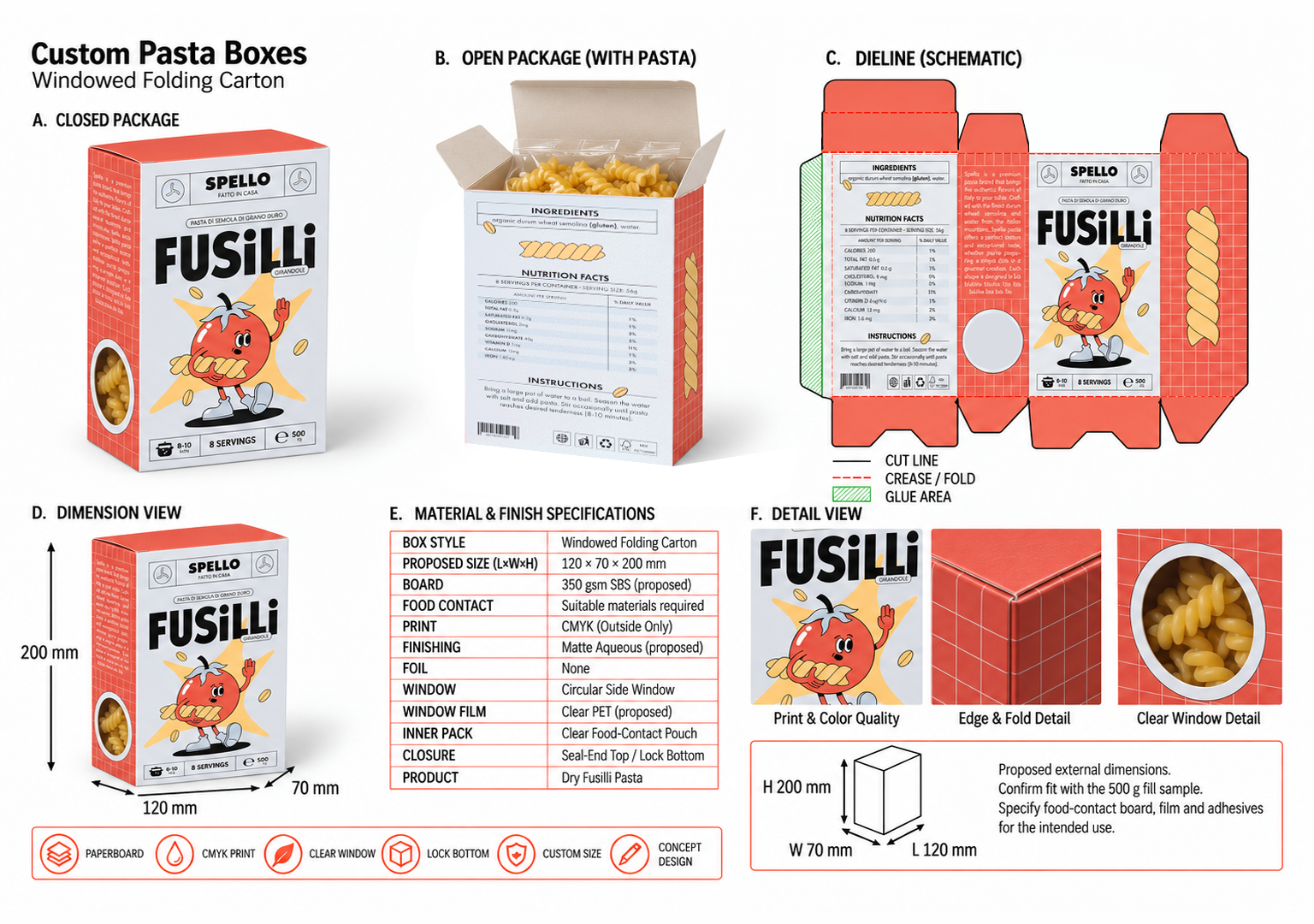 Custom Pasta Boxes - BoxesMe NYC